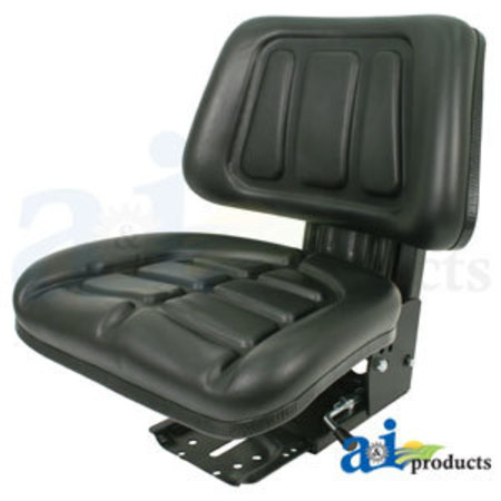 A & I Products Seat w/ Trapezoid Backrest, Black Vinyl, 265 lb / 120 kg Weight Limit 0" x0" x0" A-T333BL